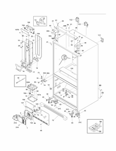 Cabinet Diagram and Parts List for FGUB2642LE6  Frigidaire Refrigerator