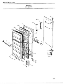 Freezer Diagram and Parts List for 43057-7B  Frigidaire Freezer