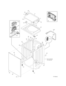 Lower Cabinet/top Diagram and Parts List for 41771722510  Kenmore Washer Dryer Combo