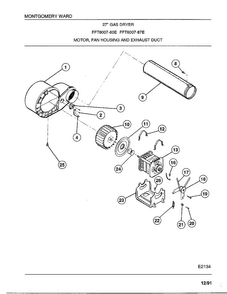 Console/controls And Top Panel Page 2 Diagram and Parts List for 8007-87D  Frigidaire Dryer