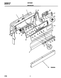 BACKGUARD Diagram and Parts List for MEF350SBDB  Frigidaire Range