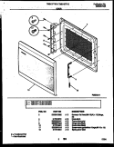 DOOR PARTS Diagram and Parts List for TMS137T1B  Tappan Microwave