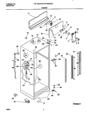 CABINET Diagram and Parts List for FRT18QGFD2  Frigidaire Refrigerator