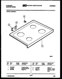 COOKTOP PARTS Diagram and Parts List for RA30BEL3  Frigidaire Range