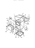 CABINET Diagram and Parts List for DEA500A1T  Kelvinator Dryer