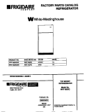 COVER Diagram and Parts List for WRT18QRCD0  Frigidaire Refrigerator