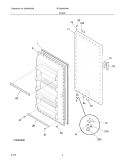 DOOR Diagram and Parts List for CFU09M2AW9  Uni Freezer