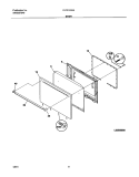 DOOR Diagram and Parts List for FEF312ASA  Frigidaire Range