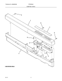 CONTROL PANEL Diagram and Parts List for EIDW5905JW0A  Electrolux Dishwasher