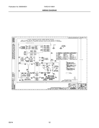 Wiring Diagram Diagram and Parts List for FARG1011MW1  Frigidaire Dryer