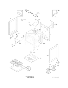 Body Diagram and Parts List for FFGF3047LSH  Frigidaire Range