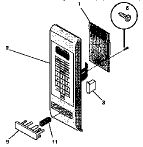 Control Panel Diagram and Parts List for SMS139T1B(941354495)  Tappan Microwave