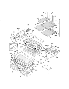 Shelves Diagram and Parts List for EW28BS85KS3  Electrolux Refrigerator