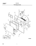 FRONT Diagram and Parts List for FGR231AS3  Frigidaire Dryer