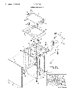 Lower cabinet/top Diagram and Parts List for FLCG7522AW0  Frigidaire Washer Dryer Combo