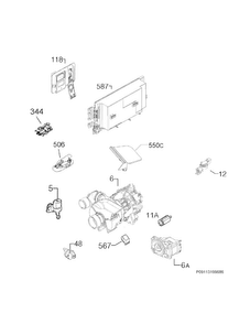 Electrical Parts Diagram and Parts List for EI24CD35RS3A  Electrolux Dishwasher