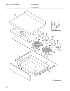 Part Location Diagram of 5304537363 Frigidaire Panel-Smoothtop Asm Blk R30 R