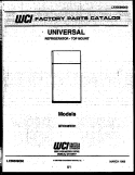 COVER Diagram and Parts List for GTN155WHE1  Uni Refrigerator