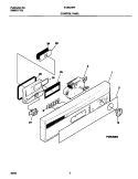 CONTROL PANEL Diagram and Parts List for FDB421RFR5  Frigidaire Dishwasher