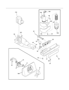 Controls Diagram and Parts List for FRS6HR45KS7  Frigidaire Refrigerator