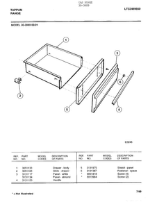 Gas Range Page 5 Diagram and Parts List for 30-3989  Frigidaire Range