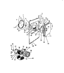 FRONT PANEL, DOOR & MOTOR Diagram and Parts List for EDD15A2D5  Frigidaire Dryer