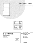 COVER Diagram and Parts List for FRT21LR8DSN  Frigidaire Refrigerator