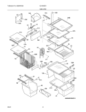 SHELVES Diagram and Parts List for GLHS69EHPB2  Frigidaire Refrigerator