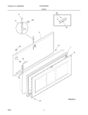 DOOR Diagram and Parts List for WFC20M4BW6  Crosley Freezer