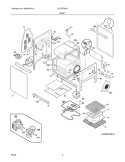 BODY Diagram and Parts List for CGLEF384DS3  Frigidaire Range