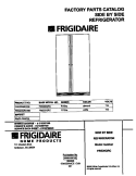 COVER Diagram and Parts List for FRS20QRCW8  Frigidaire Refrigerator