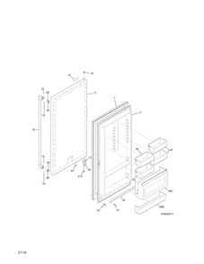 Door Diagram and Parts List for E32AF85PQSB  Electrolux Freezer