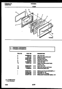 DOOR PARTS Diagram and Parts List for FGF333BAWA  Frigidaire Range