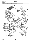 SHELVES Diagram and Parts List for FRT22QGJB1  Frigidaire Refrigerator