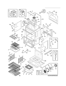Upper Oven Diagram and Parts List for EW30EW6CGS9  Electrolux Wall Oven