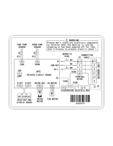 Wiring Diagram Diagram and Parts List for FFMS221WQ20  Frigidaire Air Conditioner