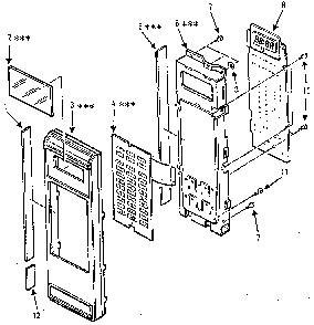 Control Panel Diagram and Parts List for 5648996380  Kenmore Microwave