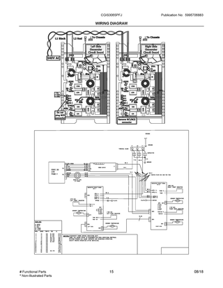 Wiring Diagram Diagram and Parts List for CGIS3065PFJ  Frigidaire Range