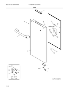 Part Location Diagram of 5304507942 Frigidaire DOOR ASSEMBLY