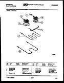BROILER PARTS Diagram and Parts List for RA30BEL3  Frigidaire Range