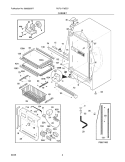 CABINET Diagram and Parts List for PLFU1778ES7  Frigidaire Freezer
