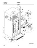 CABINET Diagram and Parts List for WRT18MP5AQ2  Westinghouse Refrigerator