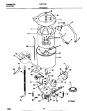 MOTOR / TUB Diagram and Parts List for FLSE72GCS2  Frigidaire Washer Dryer Combo
