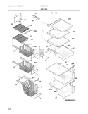 SHELVES Diagram and Parts List for WRS26MF5ASZ  Crosley Refrigerator