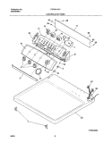 CONTROLS / TOP PANEL Diagram and Parts List for FGR341AC1  Frigidaire Dryer