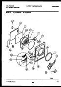 DOOR PARTS Diagram and Parts List for DEA500KW1  Kelvinator Dryer