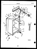 CABINET PARTS Diagram and Parts List for TGK210JN0D  Kelvinator Refrigerator