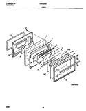 DOOR Diagram and Parts List for MGF352BFWA  Frigidaire Range
