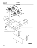 TOP / DRAWER Diagram and Parts List for FEF303BWA  Frigidaire Range