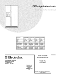 COVER Diagram and Parts List for FRS3R5ESB2  Frigidaire Refrigerator
